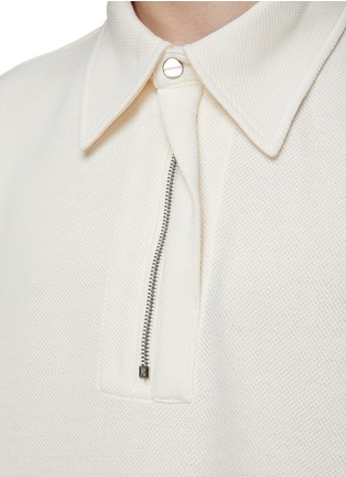  - WOOYOUNGMI - Half Zip Twisted Placket Polo
