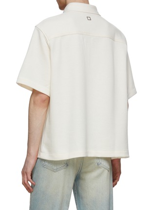 Back View - Click To Enlarge - WOOYOUNGMI - Half Zip Twisted Placket Polo