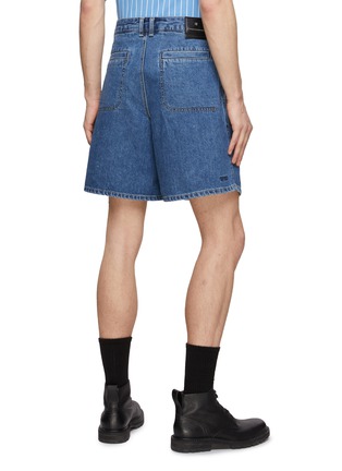 Back View - Click To Enlarge - WOOYOUNGMI - Pleated Medium Washed Denim Shorts