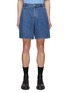 Main View - Click To Enlarge - WOOYOUNGMI - Pleated Medium Washed Denim Shorts