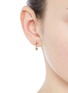 Figure View - Click To Enlarge - XIAO WANG - 'Galaxy' diamond Tahitian pearl 18k gold mismatched earrings