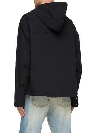 Back View - Click To Enlarge - WOOYOUNGMI - Nylon Drawstring Snood Pullover Hoodie