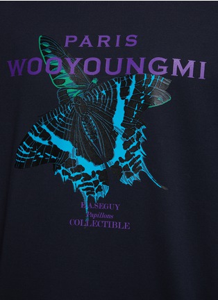  - WOOYOUNGMI - Butterfly Graphic Print Crewneck Cotton T-Shirt