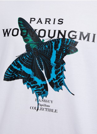  - WOOYOUNGMI - Butterfly Graphic Print Crewneck Cotton T-Shirt