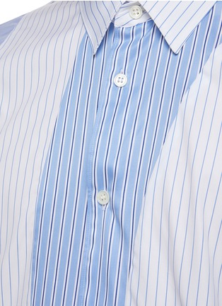 - COMME DES GARÇONS SHIRT - Curved Patchwork Striped Shirt