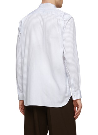 Back View - Click To Enlarge - COMME DES GARÇONS SHIRT - Curved Patchwork Striped Shirt