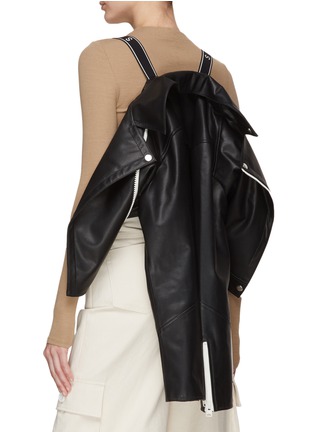 Detail View - Click To Enlarge - SHOREDITCH SKI CLUB - ‘VYNER RAE’ CONTRAST ZIP BIKER JACKET