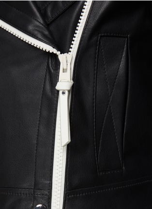  - SHOREDITCH SKI CLUB - ‘VYNER RAE’ CONTRAST ZIP BIKER JACKET