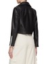 Back View - Click To Enlarge - SHOREDITCH SKI CLUB - ‘VYNER RAE’ CONTRAST ZIP BIKER JACKET