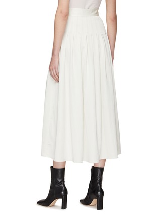Back View - Click To Enlarge - RUOHAN - ‘Pheobe’ High Waist Pleated Midi Skirt