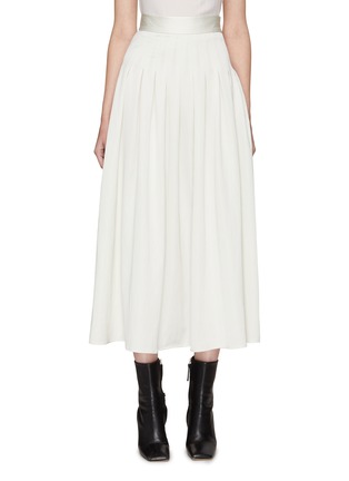 Main View - Click To Enlarge - RUOHAN - ‘Pheobe’ High Waist Pleated Midi Skirt
