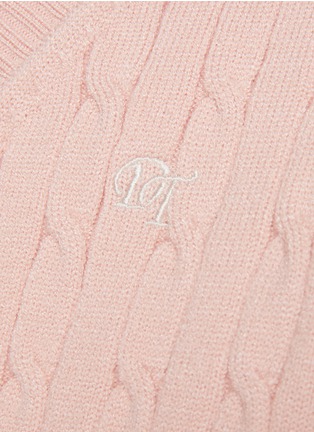  - DUNST - Logo Embroidery Cable Knit V-Neck Vest