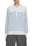 Main View - Click To Enlarge - DUNST - Long Sleeve Striped Cashmere Knit Polo Sweater