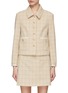 Main View - Click To Enlarge - DUNST - Gold Toned Button Shirt Collar Tweed Jacket