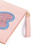  - SOPHIE HULME - Talbot' glitter heart saddle leather pouch