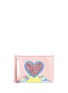 Main View - Click To Enlarge - SOPHIE HULME - Talbot' glitter heart saddle leather pouch