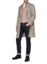 Figure View - Click To Enlarge - RING JACKET - NOTCH LAPEL FLAP POCKET PIACENZA WOOL CASHMERE TWILL CHESTERFIELD COAT