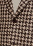 RING JACKET - Houndstooth Wool Blend Single Breasted Blazer