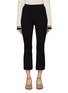 Main View - Click To Enlarge - CRUSH COLLECTION - Elasticated Waist Cropped Flared Leg Knit Pants