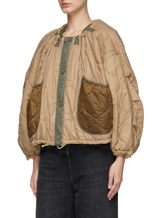 Detail View - Click To Enlarge - MARFA STANCE - Detachable Collar Reversible Drawstring Trim Parachute Bomber Jacket