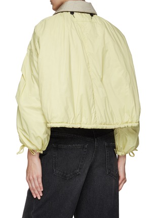 Back View - Click To Enlarge - MARFA STANCE - Detachable Collar Reversible Drawstring Trim Parachute Bomber Jacket