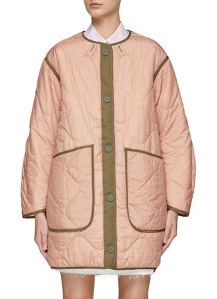 Main View - Click To Enlarge - MARFA STANCE - Reversible Quilted Nylon Cropped Coat