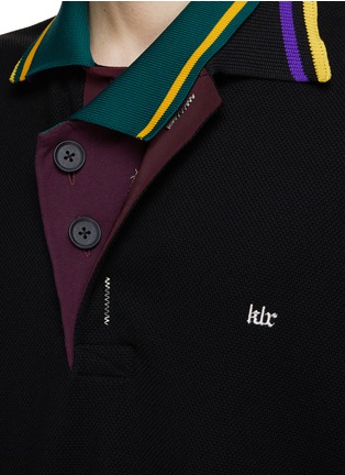  - KOLOR - Double Collar Short Sleeve Cotton Blend Polo Shirt