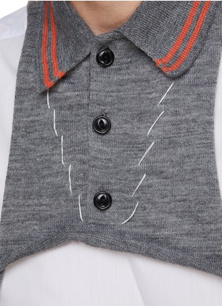  - KOLOR - Contrast Polo Bib Stitching Polo Shirt