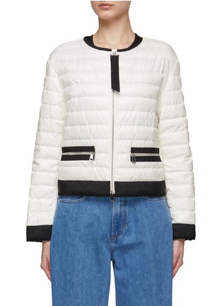 Main View - Click To Enlarge - MONCLER - ‘Remoulis’ Contrast Trim Puffer Jacket