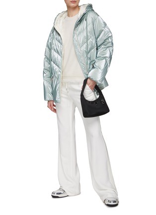 Figure View - Click To Enlarge - MONCLER - ‘Oeting’ Hooded Chevron Puffer Jacket