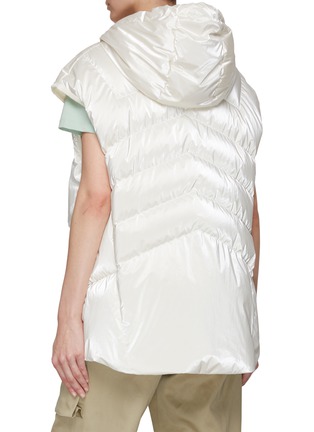 Back View - Click To Enlarge - MONCLER - ‘Petetoz’ Drawstring Hood Cap Sleeve Puffer Vest