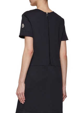 Back View - Click To Enlarge - MONCLER - Four Pocket Cotton Round Neck Dress