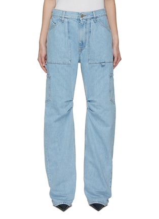 Main View - Click To Enlarge - THE ATTICO - ‘Ben’ Stitched Knee Washed Straight Jeans