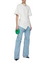 Figure View - Click To Enlarge - THE ATTICO - ‘Ben’ Stitched Knee Washed Straight Jeans