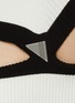  - THE ATTICO - ‘Amilia’ Cut Out Striped Knit Turtleneck Top