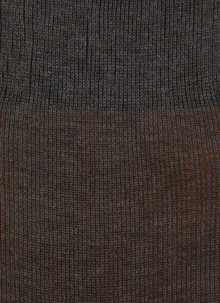 Detail View - Click To Enlarge - FALKE - ‘Fine Shadow’ Stripe Cotton Blend Short Socks