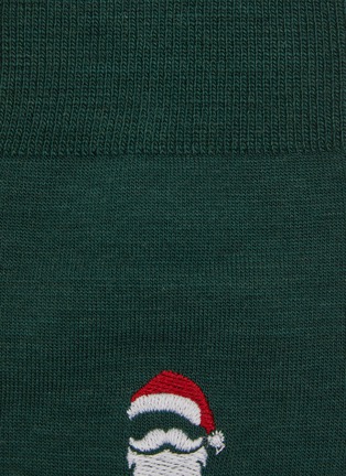 Detail View - Click To Enlarge - FALKE - Santa Embroidery Virgin Wool Blend Short Socks