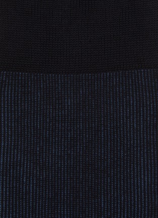 Detail View - Click To Enlarge - FALKE - ‘Fine Shadow’ Stripe Cotton Blend Short Socks