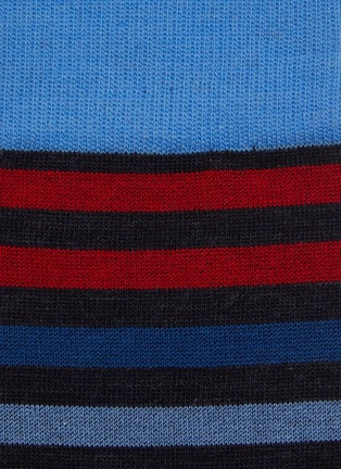 Detail View - Click To Enlarge - FALKE - Tinted Stripe Virgin Wool Blend Short Socks