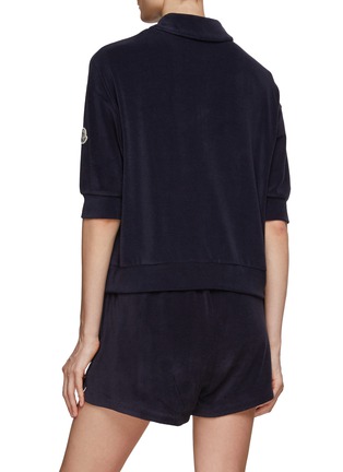 Back View - Click To Enlarge - MONCLER - Zip Front Terry Polo