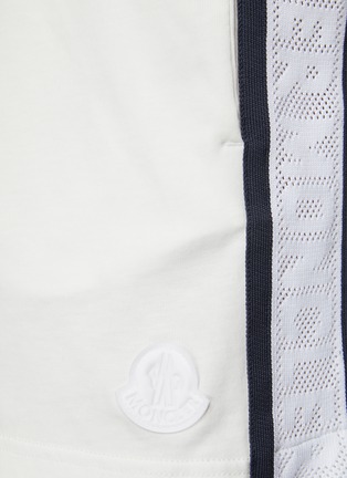  - MONCLER - Logo Stripe Toggle Elasticated Waist Cotton Shorts