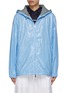Main View - Click To Enlarge - MONCLER - Hooded Shiny Nylon Zip Up Jacket