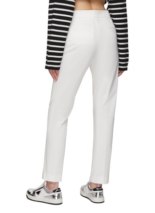 Back View - Click To Enlarge - MONCLER - Logo Waist Cotton Blend Slim Capri Pants