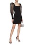 Figure View - Click To Enlarge - ALICE + OLIVIA - ‘ABELLA’ PUFF SLEEVE SQUARE NECK DRESS