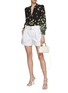 Figure View - Click To Enlarge - ALICE & OLIVIA - ‘SHEILA’ LONG BALLOON SLEEVE FLORAL PRINT TOP