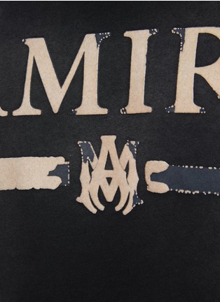  - AMIRI - ‘MA Bar’ Crewneck Worn Out Applique Cotton T-Shirt