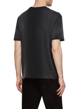 Back View - Click To Enlarge - AMIRI - ‘MA Bar’ Crewneck Worn Out Applique Cotton T-Shirt