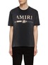Main View - Click To Enlarge - AMIRI - ‘MA Bar’ Crewneck Worn Out Applique Cotton T-Shirt