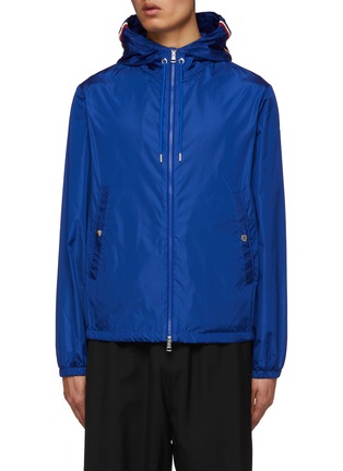 Main View - Click To Enlarge - MONCLER - Logo Patch Drawstring Hood Windbreaker