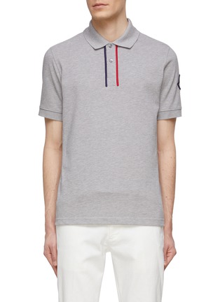 Main View - Click To Enlarge - MONCLER - Bicoloured Embroidery Detail Polo Shirt
